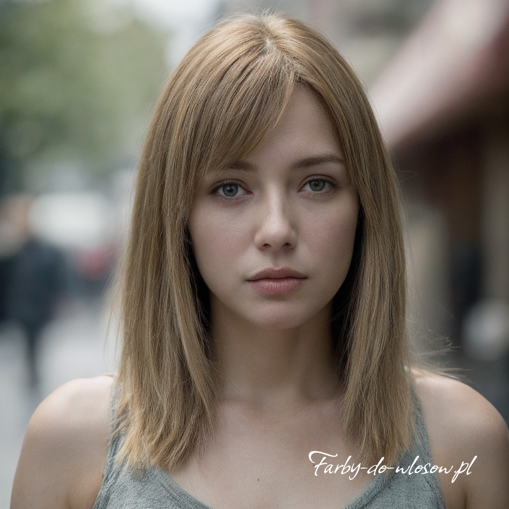 Proste włosy ciemny blond
