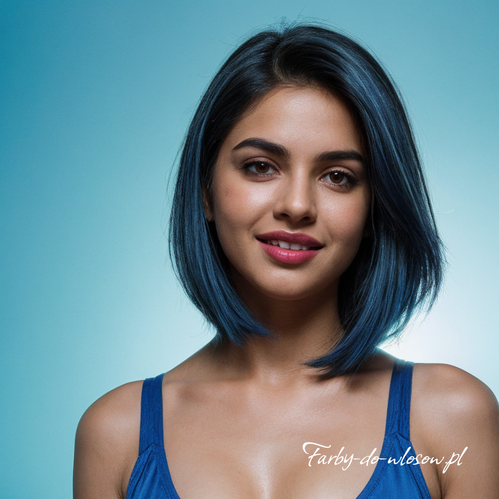 Ciemno niebieskie włosy