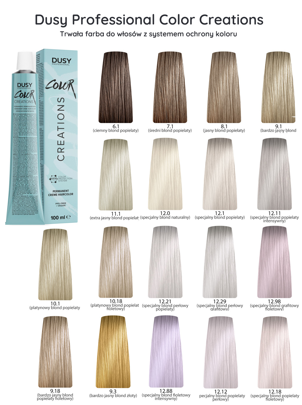 Dusy farby w kolorze blond