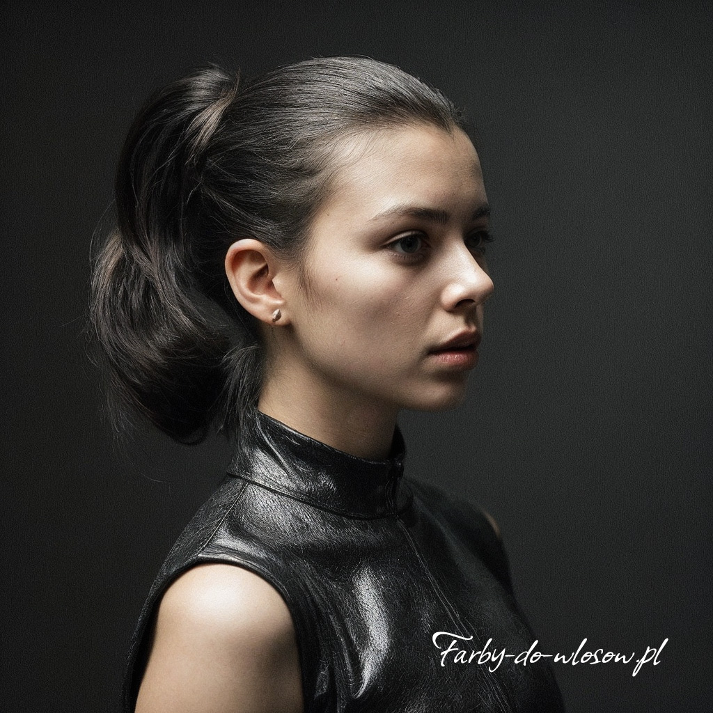 Farbowane czarne włosy