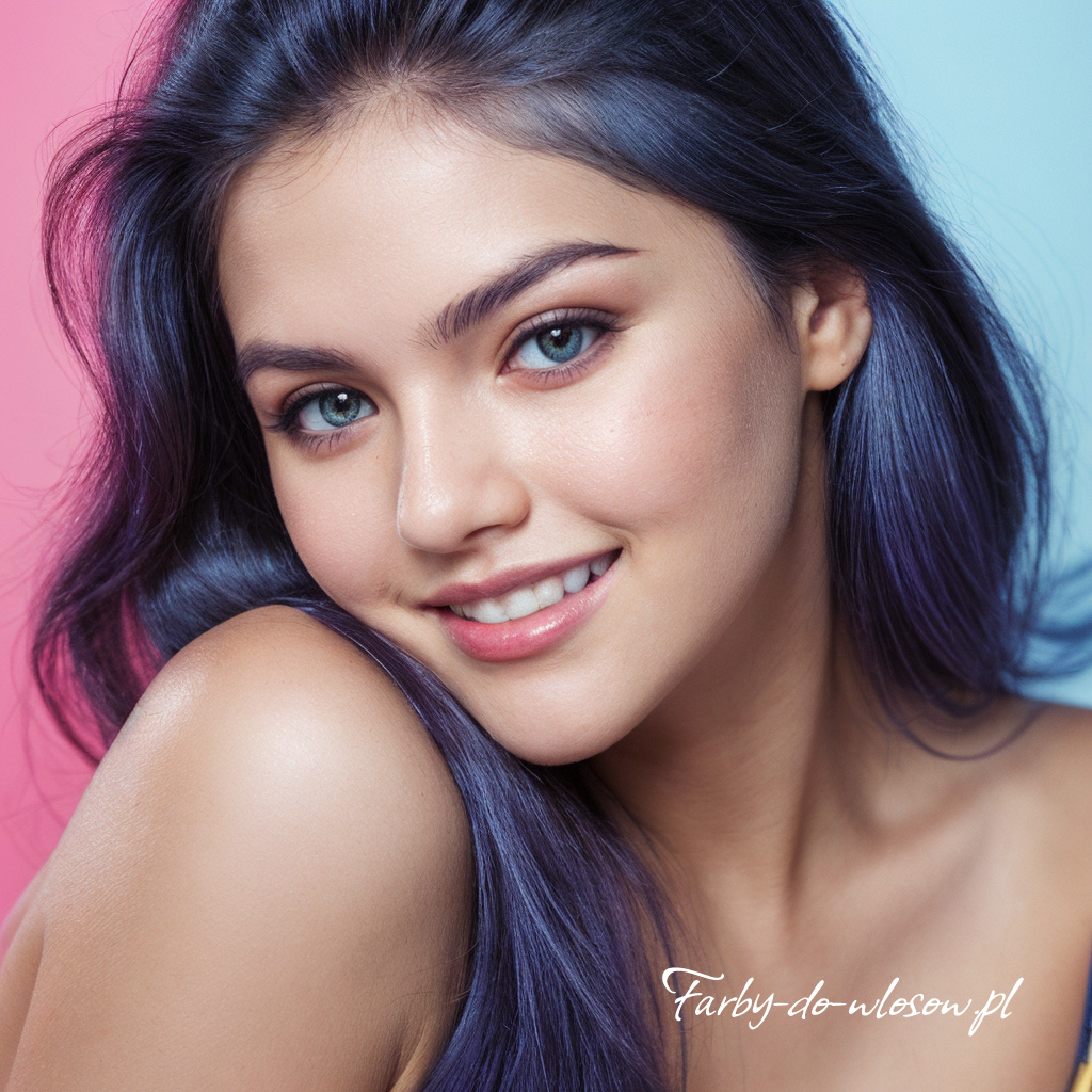 Niebiesko czarne włosy