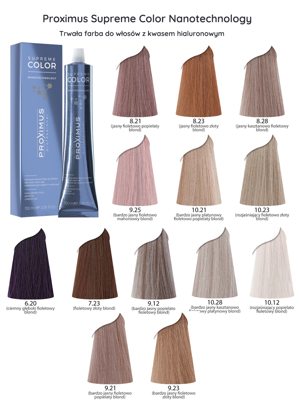 Proximus fioletowe farby do włosów