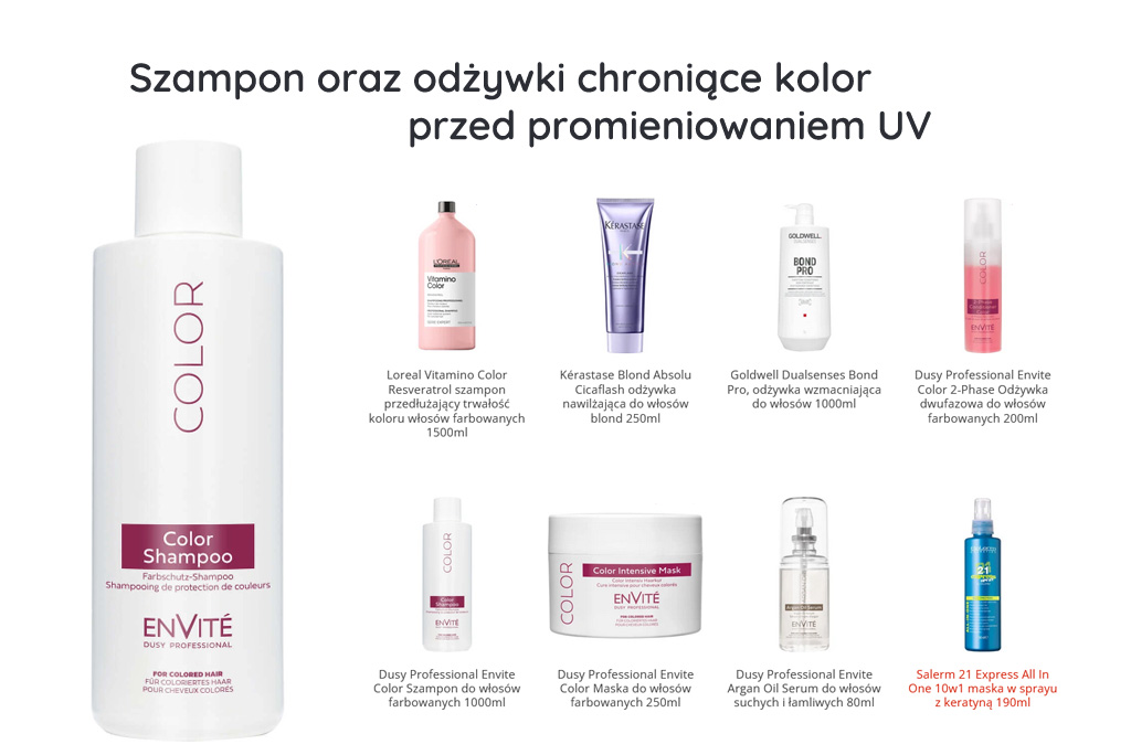 Szampon oraz odżywki chroniące kolor przed promieniowaniem UV