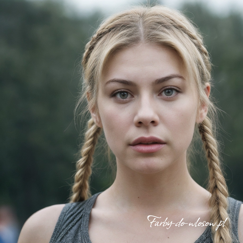 Warkocze na włosach średni blond