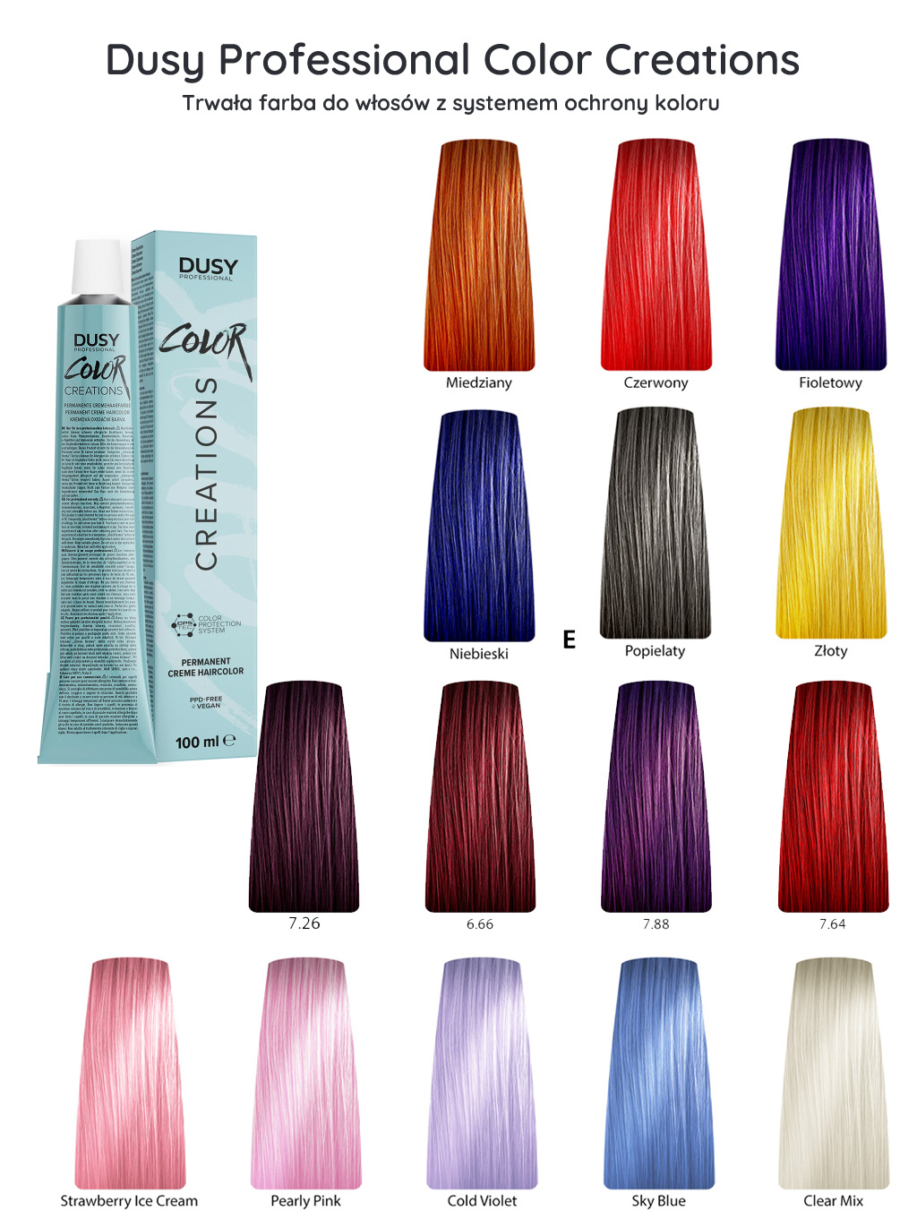 Dusy kolorowe farby do włosów