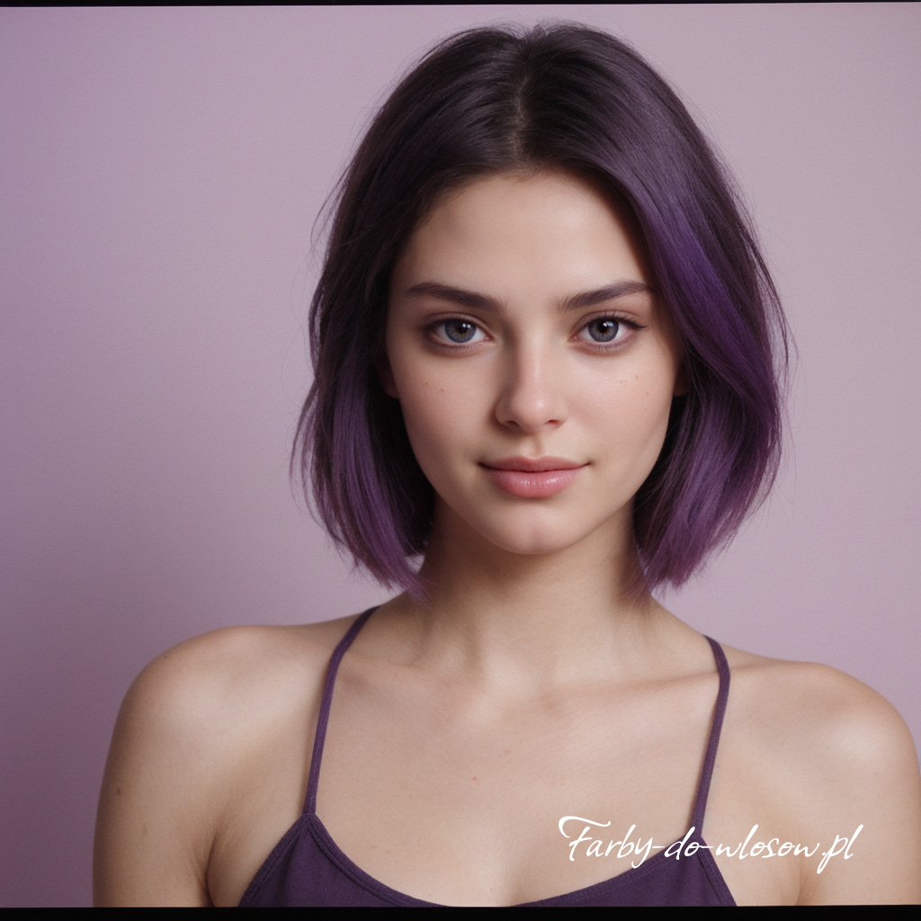 Intensywne fioletowe włosy