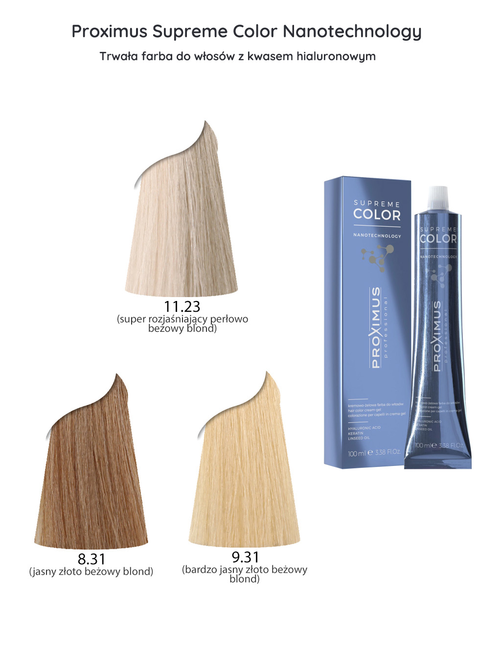 Proximus beżowe farby do włosów