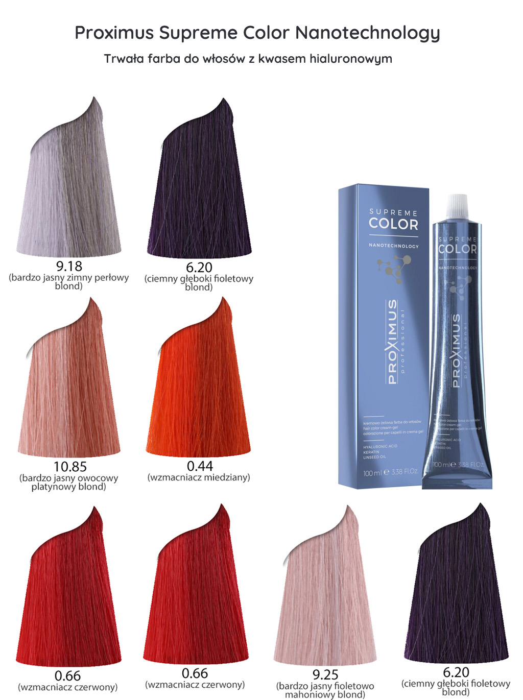Proximus kolorowe farby do włosów