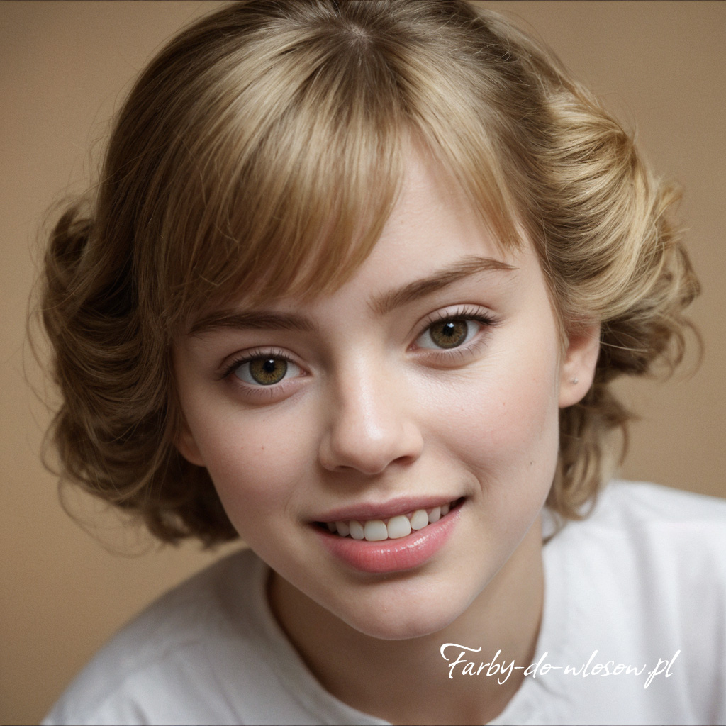 Słomkowy blond z grzywką